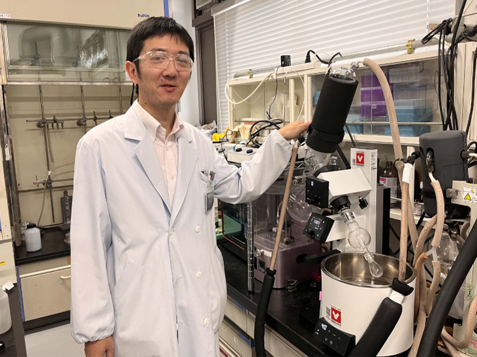 User with Yamato rotary evaporator
