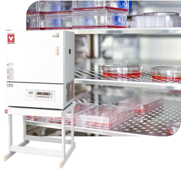 Yamato lab incubator with sample trays